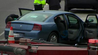 Car being examined by Police