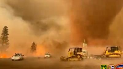 Fire tornado in northern California