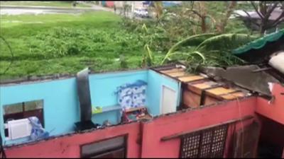 Destruction caused by Super Typhoon Mangkhut