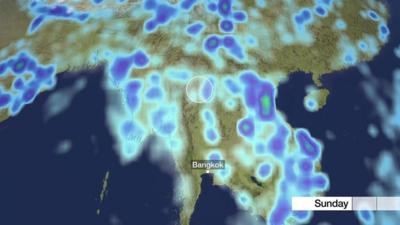 Weather map of Thailand over five days