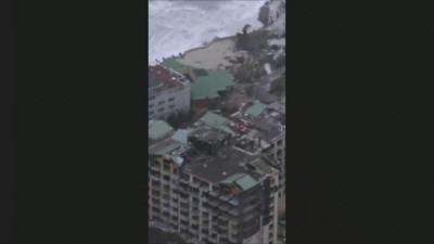 Island of St Martin after Irma