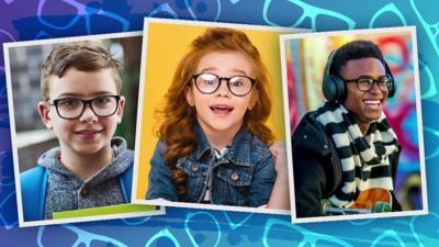 Kids wearing glasses