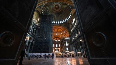 Inside the Hagia Sophia