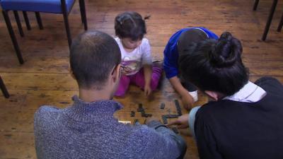 A family of Syrian refugees