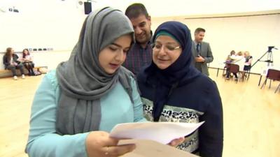 Zainab with her parents