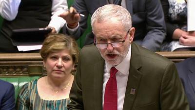 Jeremy Corbyn at PMQs