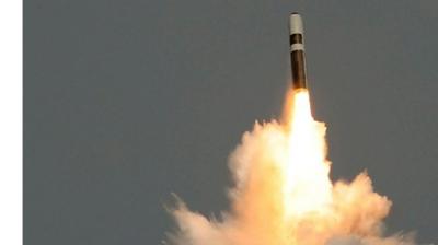 Trident missile test launch