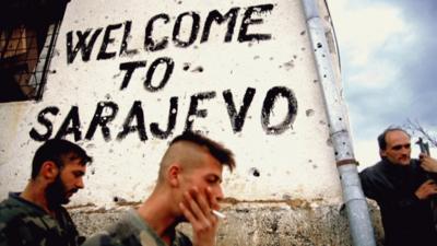 Welcome to Sarajevo sign