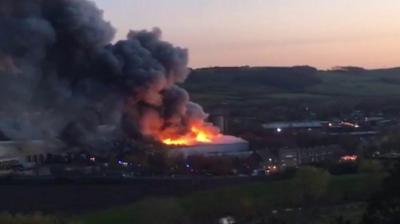 A fire in Dewsbury