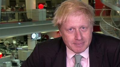 Mayor of London Boris Johnson giving his reaction to runways report by Airport Commission