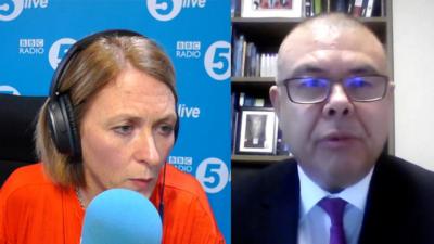 5 Live's Rachel Burden and Prof Jonathan Van-Tam