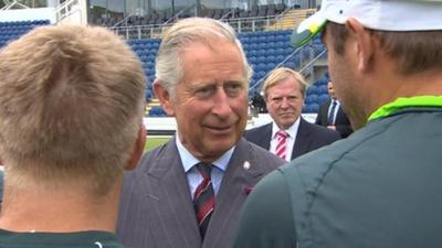 Prince Charles meeting Ashes teams