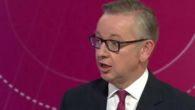 Michael Gove on a special edition of Question Time