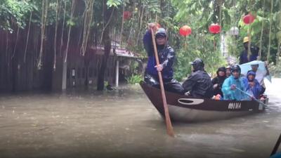 Flooded Vietnamese street