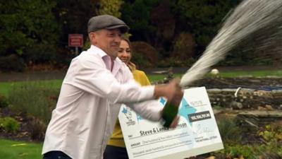 Couple's £105m lottery win