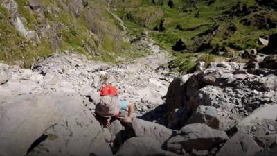 Matt Houlihan climbing a mountain