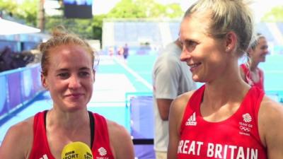 Great Britain's Sarah Jones and Leah Wilkinson