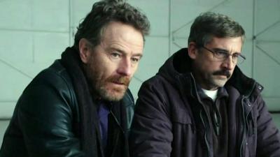 Bryan Cranston (L) and Steve Carell (R) in the Last Flag Flying