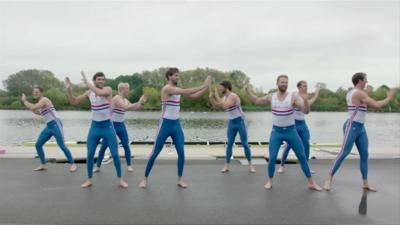 GB rowing team doing the 'Strictly'