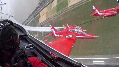 Red Arrows flying