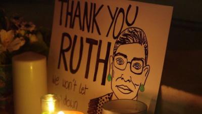 Ruth Bader Ginsburg placard