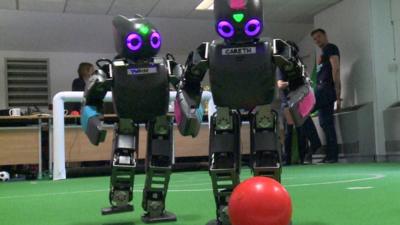 Robot footballers