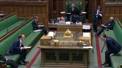 Matt Hancock and Joanthan Ashworth on front benches