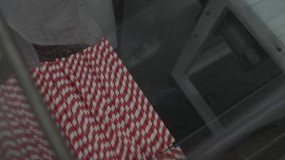 Red and white striped paper straws