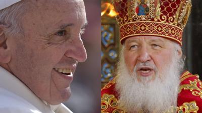 Pope Francis and Patriarch of Moscow and all Russia Kirill