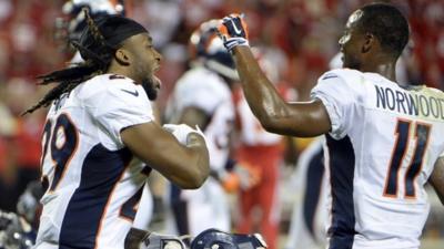 Bradley Roby celebrates his touchdown