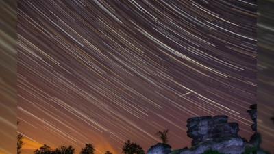 A picture of the Perseid meteor shower taken by Andrew Hawkes