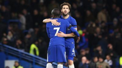 Cesc Fabregas and N'golo Kante