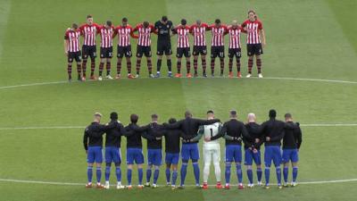 Cardiff and Southampton players