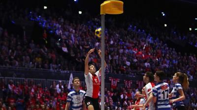 The Dutch Korfball League Final held at the Ziggo Dome on April 8, 2017 in Amsterdam, Netherlands.