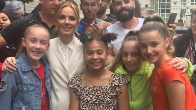 Geri Horner and fans.