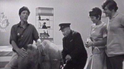 John Noakes and Lulu the elephant