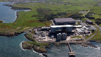 Wylfa nuclear power station from the air