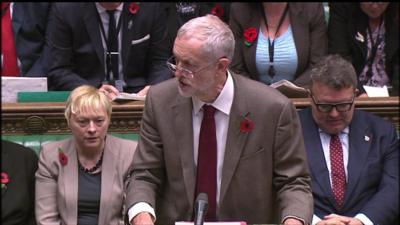 Jeremy Corbyn at PMQs