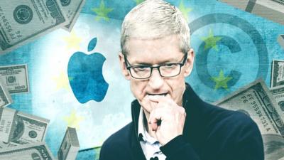 Apple grahic showing Tim Cook