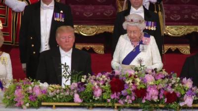 The Queen and President Trump