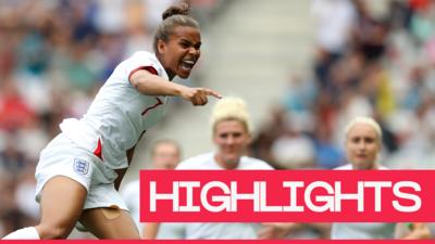 England's Parris celebrates goal with team