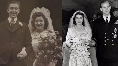 A couple from South Gloucestershire celebrate their 70th anniversary