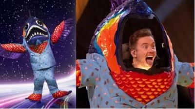 Danny Jones in Piranha costume on Masked Singer