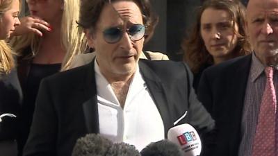 Philippe Pigeard speaking outside of the London Bridge inquest