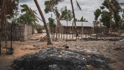 Village burned after attack in Mozambique