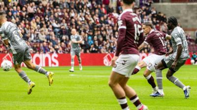 Tom Renaud scores for Hearts