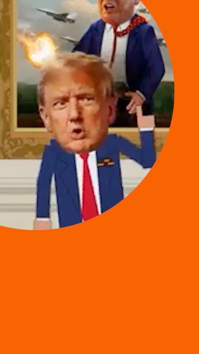 A screenshot of South Park's depiction of Donald Trump
