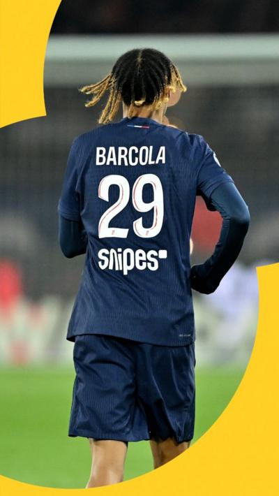 Back of Bradley Barcola's shirt with the number 29