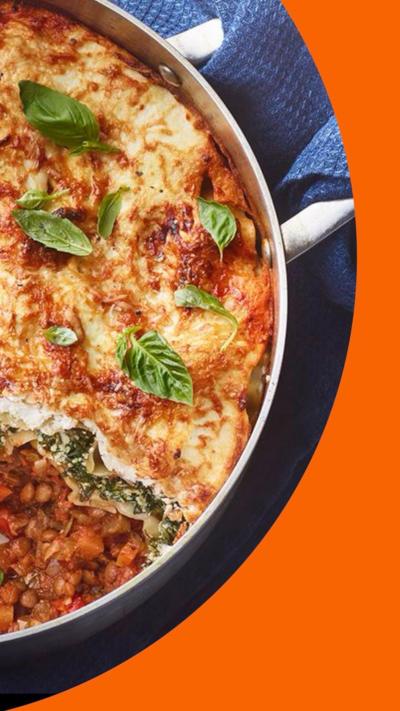 One-pot spinach and ricotta lasagne