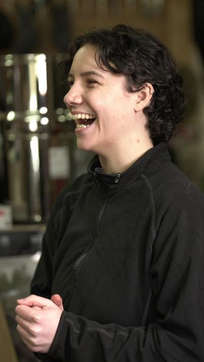 Rowenna smiles off camera